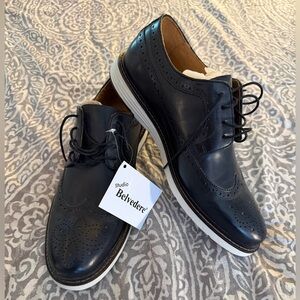 Studio Belvedere Men's Black Brogue Shoes